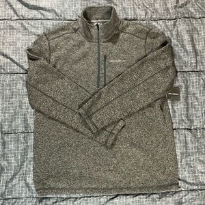 Eddie Bauer Radiator 1/2 Zip Mens Pullover Large Charcoal NWT